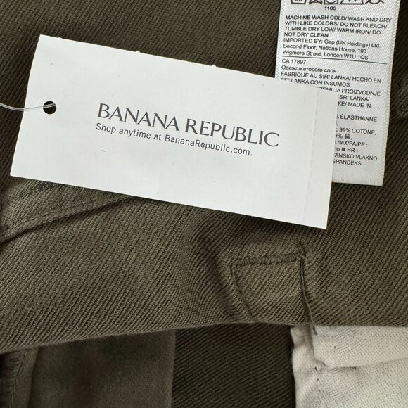Banana Republic The Traveler Slim Pants Mens 38x34 Green Stretch NWT PT-2609 - Picture 9 of 16